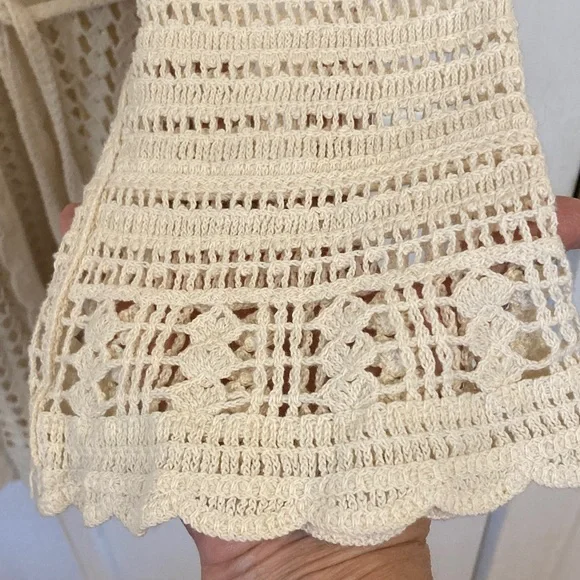 Handmade Boho Crochet Cardigan with Floral Embroidery - Picture 9 of 14